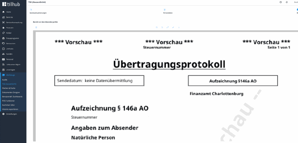 Kassenregistrierung Finanzamt